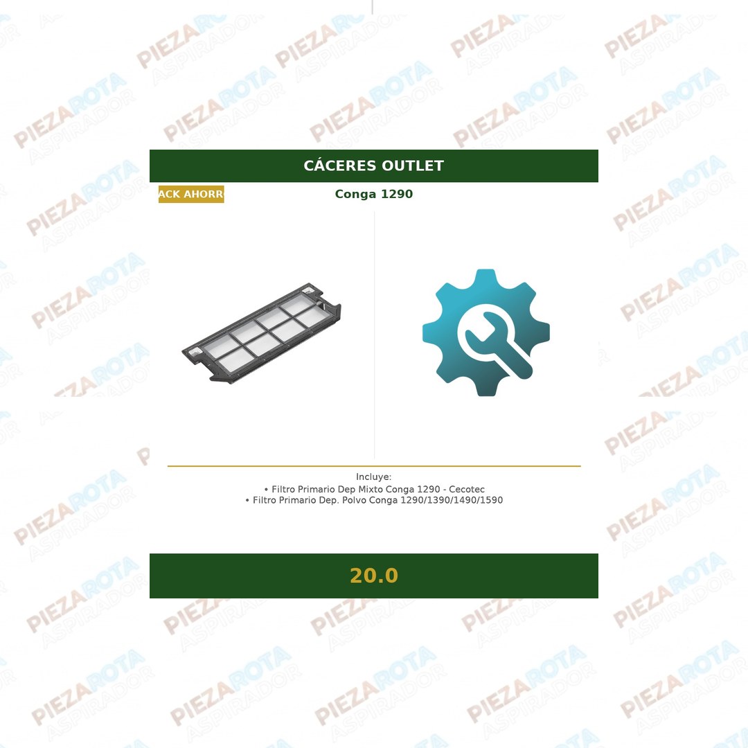 PACK DE MOPAS · Robot aspirador Conga 1590 Active · Ref 5160 recambio Piezarota · Ref 5160-M04