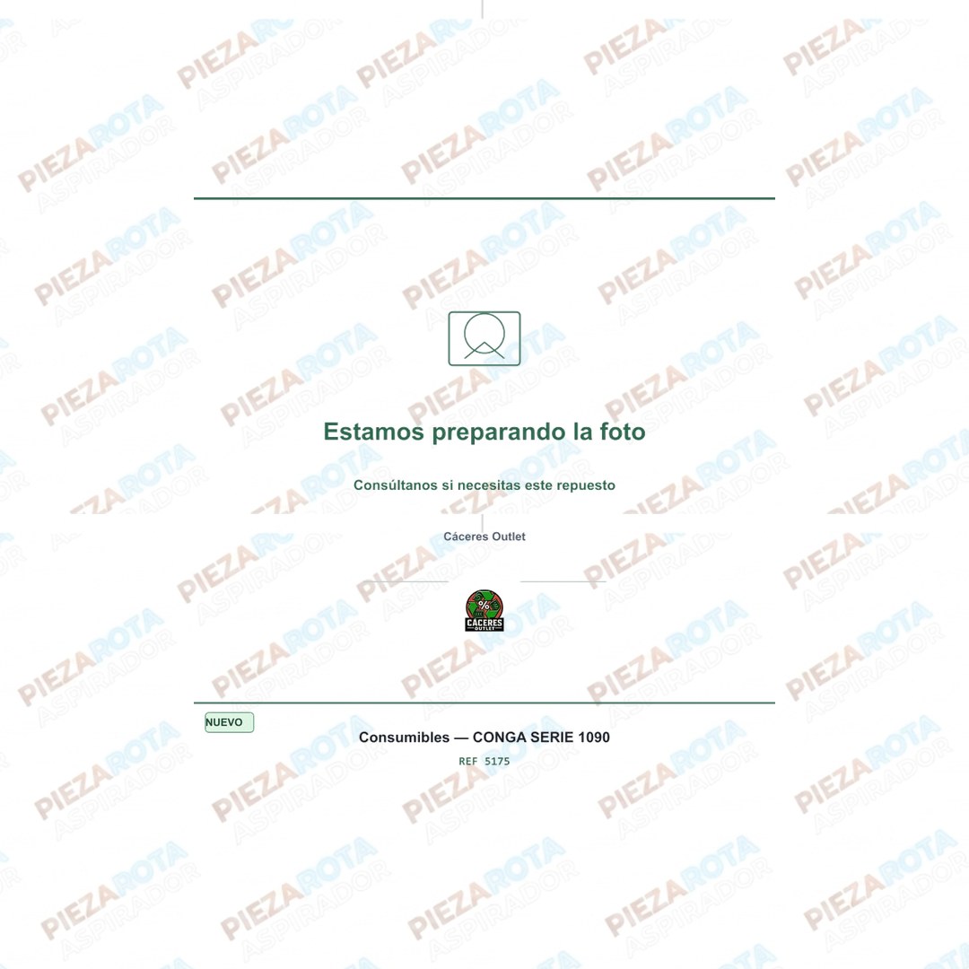CONSUMIBLES · Robot aspirador Conga 990 Excellence · Ref 5175 recambio Piezarota · Ref 5175-M02