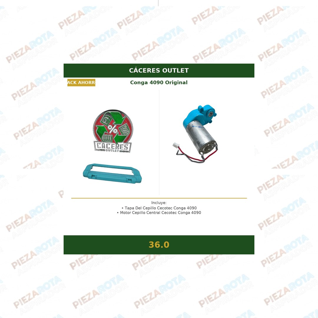 PACK DE CONSUMIBLES · Robot aspirador Conga 4490 · Ref 60067 recambio Piezarota · Ref 60067-M02