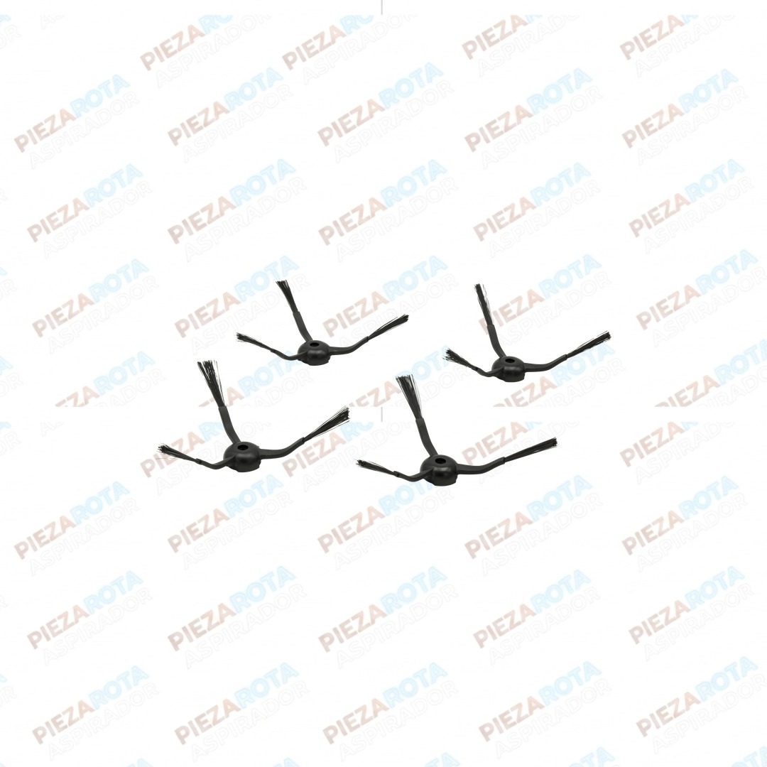 PACK 4 CEPILLOS LATERALES Robot aspirador Conga 8090 ULTRA · REF 60241 recambio Piezarota · Ref 60241