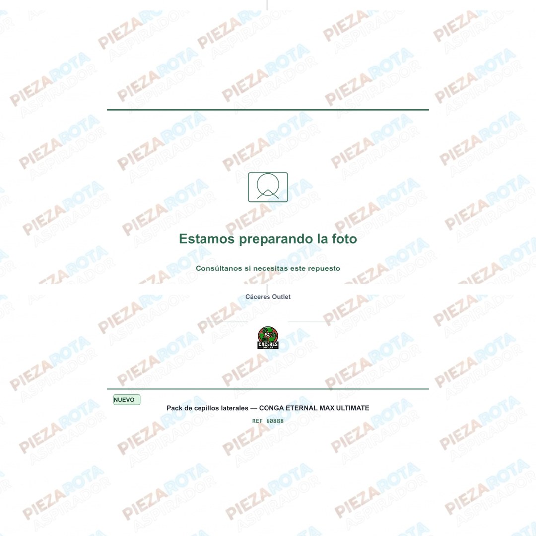 PACK DE CEPILLOS LATERALES Robot aspirador Conga Eternal MAX X-treme · REF 60888 recambio Piezarota · Ref 60888-M03