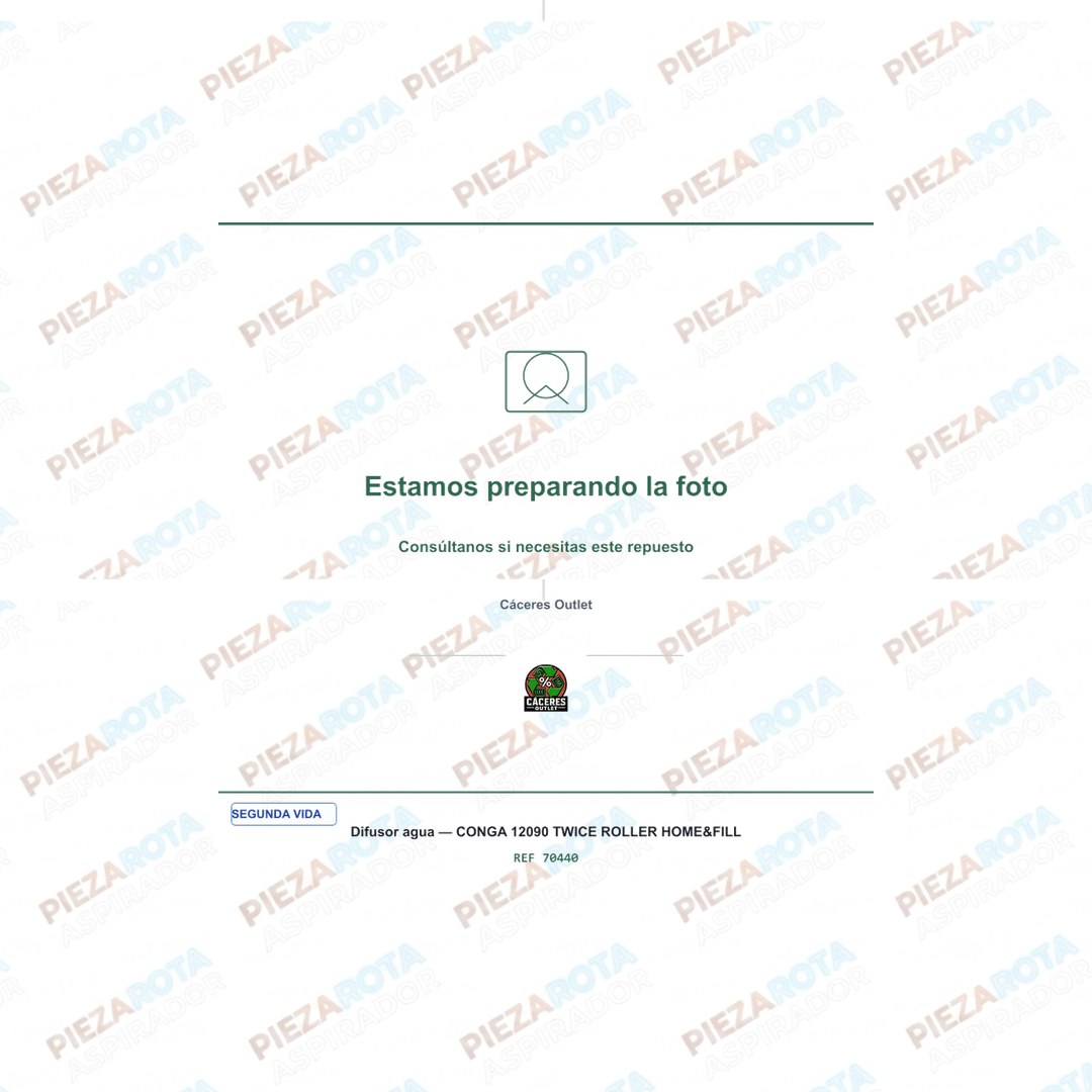 DIFUSOR AGUA Robot aspirador Conga 12090 Twice Roller Home&Fill · REF 70440 recambio Piezarota · Ref 70440