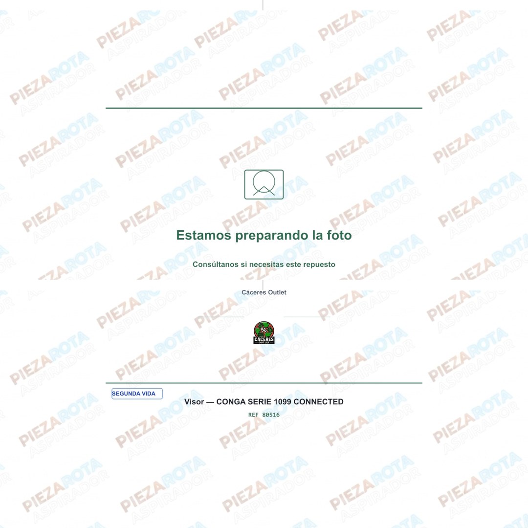 VISOR Robot aspirador Conga 1090 Connected Force · REF 80516 recambio Piezarota · Ref 80516