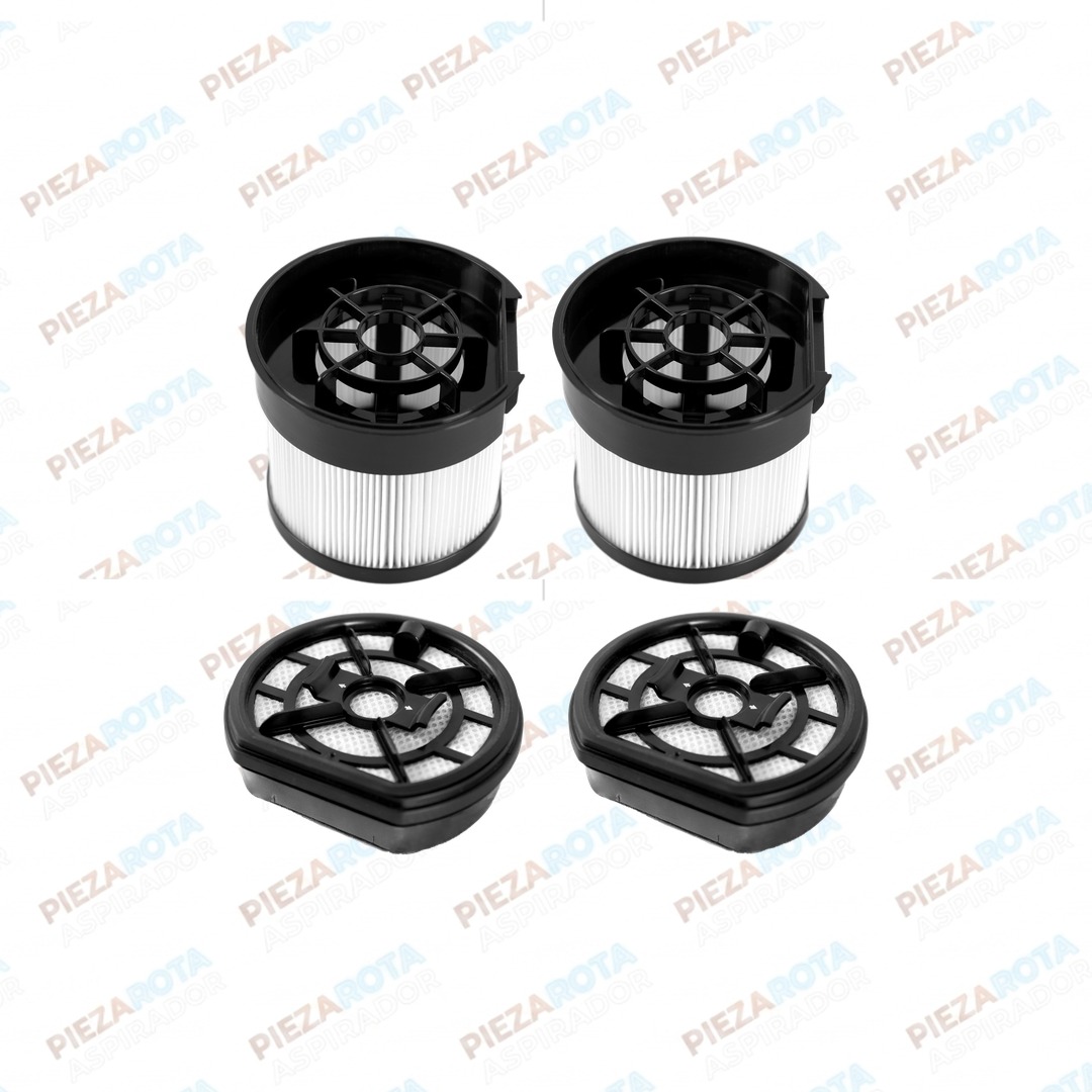 Pack de 2 sets de filtros de motor y depósito para Conga Rockstar 12500 Stellar Pack de 2 sets de filtros de motor y dep